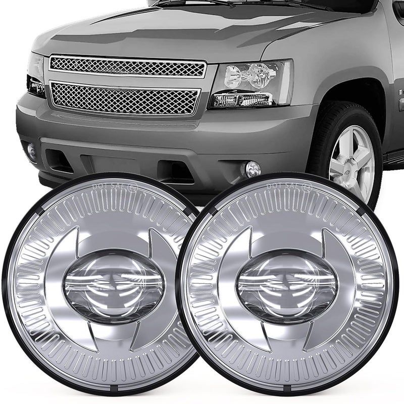 BICYACO Led Fog Lights 5202 Compatible with 07-14 Suburban/Tahoe/07-13 Avalanche/10-13 Camaro/15-16 Colorado/15 Silverado/GMC Acadia/Yukon/XL/Ford Mustang/08-09 Pontiac G8-1 Pair Chrome - Image 1